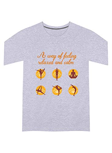 Image of CreativiT Graphic Printed T-Shirt for Unisex Yoga Tshirt | Casual Half Sleeve Round Neck T-Shirt | 100% Cotton | D00585-28