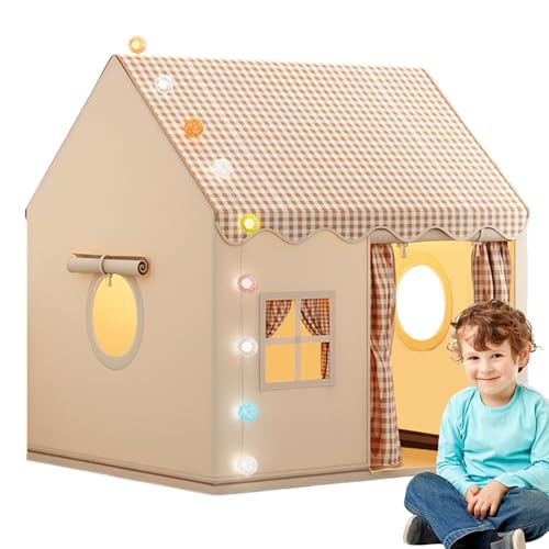 Tienda De Juguete para Niños Interior 120×105×128cm, Tienda Castillo De Juegos Interior para Niños Fácil De Armar para Habitación Infantil, Sala De Estar, Dormitorio, Regalo De Cumpleaños