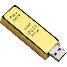 32GB USB Flash Drive Gold Bar-Shaped, BorlterClamp Novelty USB Drive Funny Thumb Drive Memory Stick for External Data Storage