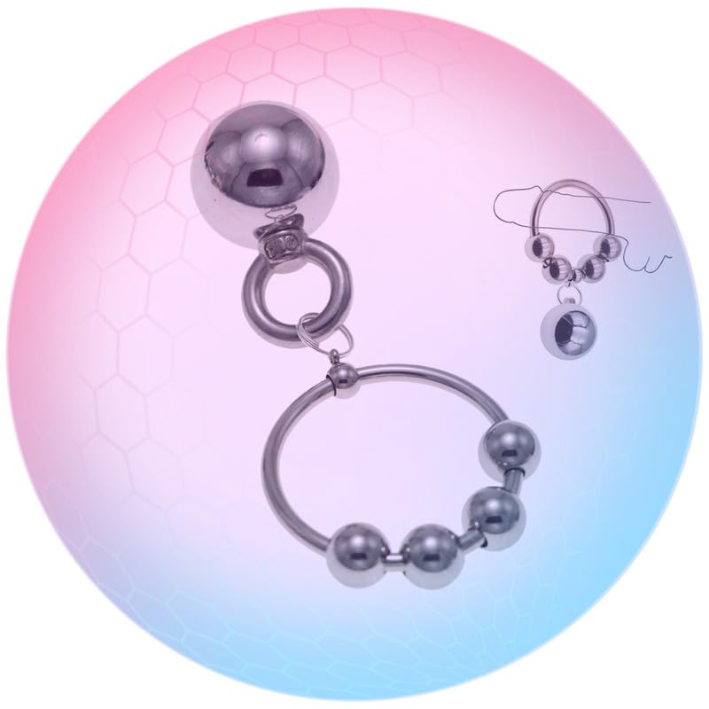 Stainless Steel Single Ball Multi Size Stretching Trainer Accessory With 4 Small Round Beads -Couple Gift-Z3 (25mm)
