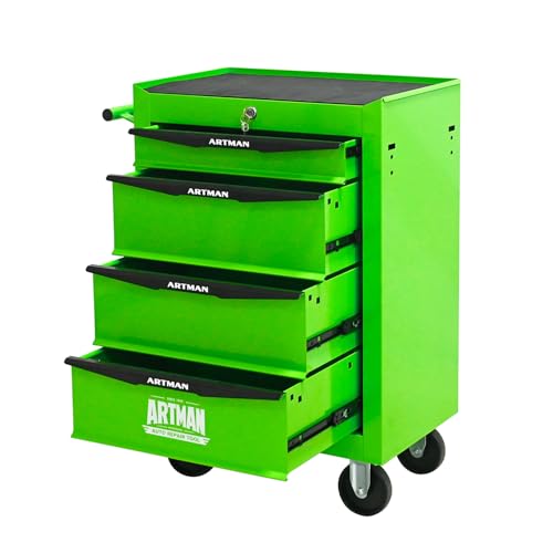 4-Drawer Lockable Rolling Tool Chest