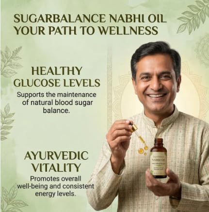 Image of Nabhi Oil Blood Sugar Support Herbal Navel Care Oil for Daily Wellness Traditional Botanical Blend Lightweight Fast Absorbing Formula for Men and Women 30ml Natural Body Care (1)