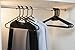 12 Pieces Adult Cloth Tubular Hangers Heavy Duty Plastic - Coat Suit Closet Organization Hanger - Black Color