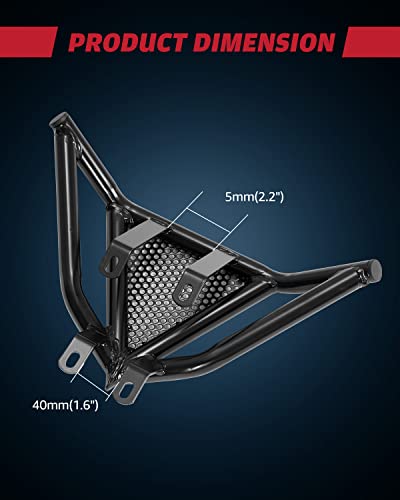 A & Utv Pro Front Bumper Guard & Rack Rear Wide Grab Bar Compatible With 2006-2022 Yamaha Raptor 700 / 700R Accessories #TOP5