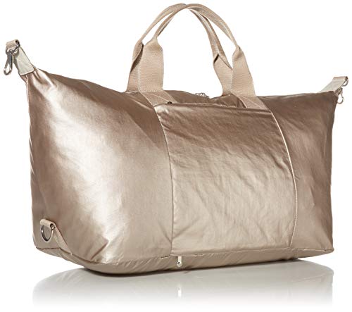 Kipling Women's Bori Duffle Bag, Lightweight Water Resistant Weekender, Nylon Travel Duffel, Metallic Glow, One Size - Image 3