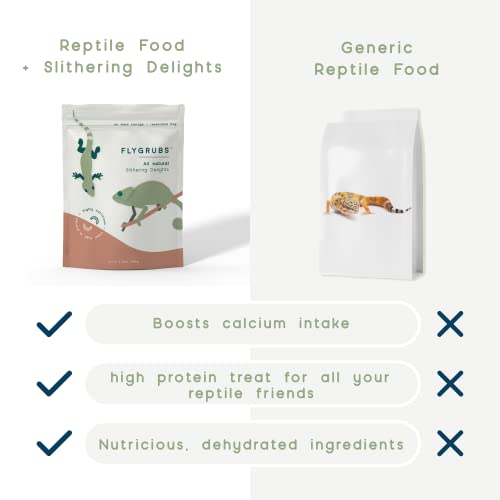 Slithering Delights Dried Mealworms for Reptiles - 3.5 oz lizard food for Bearded Dragon & Reptile Food Treats for Pet Lizard, Gecko, Tropical Fish and Birds, Turtles - Dehydrated High Protein content - Thumbnail 6
