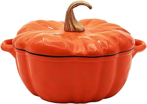 Pumpkin Casserole Dish Enameled Cast Iron Pumpkin Casserole Pot With Lid Dutch Oven Non Stick Pan Pumpkin Stew Soup Stock Pot