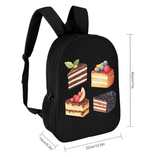 Cakes Chocolate 17 Inch Backpack Classic Travel Daypack with Adjustable Shoulder Straps for Men Women2