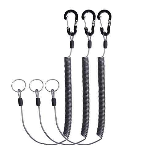 Cordon de pêche Booms Fishing T01 câble acier extensible noir 198 cm lot de 3