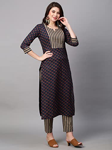Image of ANNI DESIGNER Women's Cotton Kurta with Pant