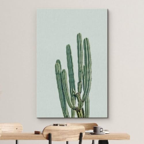 Peinture rustique cactus sur toile haut de gamme 70x100cm XBTYKPB