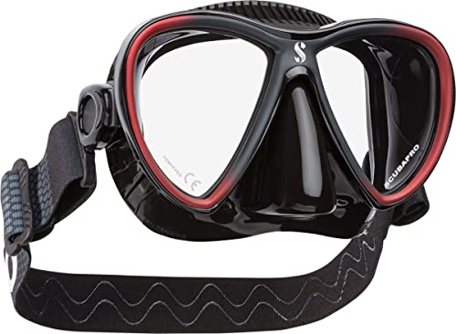 Scubapro Synergy Twin Dive Mask W/Comfort Strap Black/Red