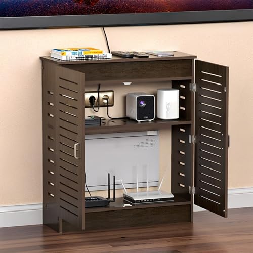 Caja multifuncional para router y módem de pie con gestión de cables 2