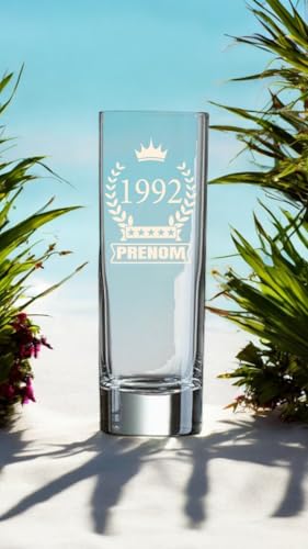 BALOTTI STORE Verre à Pastis Personnalisé - Idée Cadeau fête des pères, grand-pères, papa, retraite, anniversaire, noël - Texte Prénom gravé en France -