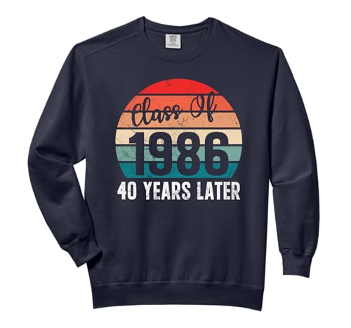 Vintage Class of 1986 86 Reunion High School Alumni Matching Comfort Colors Adult Sweatshirt