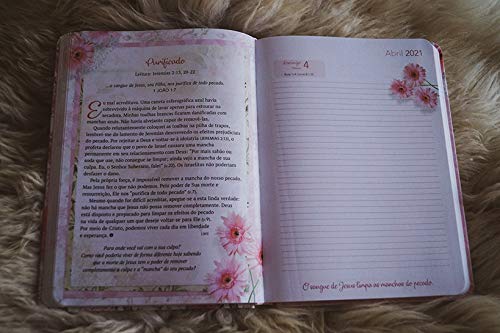 Agenda semanal 2021 - Pão Diário - Capa Flores (15x21cm)