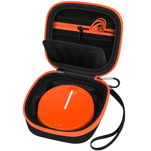 Boobowl Hard Case Compatible with SIMO/for Skyroam Solis Lite 4G LTE Portable Mobile Hotspot, Travel Router Storage Bag with Mesh Pocket for Rechargeable Batteries, Charger (Box Only) (Black)