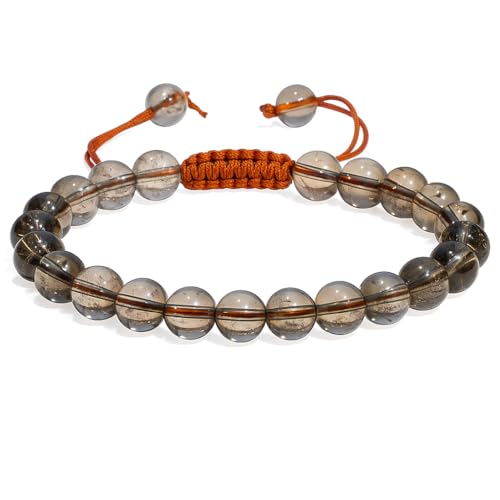 Energy Protection Crystal Handmade Adjustable Bead Bracelet Perfect for Men, Women’s Gift - Gemstone Healing Stretch Bracelet Pulsera Para Hombre Mujer Stocking Stuffer