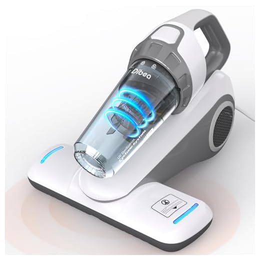 Dibea UV-Licht Matratzenstaubsauger Milbensauger Handstaubsauger 10000Pa 300W Leistungsstark 4,5m Kabel 400ML Matratzenreiniger Zyklonsystem Hepa-Filter Allergiker Bett Sofa UV-10
