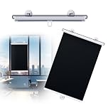99% Blackout Roller Shades No Drill Waterproof Shower Window Blinds W40 45 50 58 68cm Portable Window Curtain For Bathroom Kitchen Office With Suction Cups(W40*H125cm)