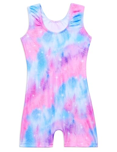 Image of Domusgo Gymnastics Leotards for Girls Sparkly One Piece Biketard Size 1-10Y
