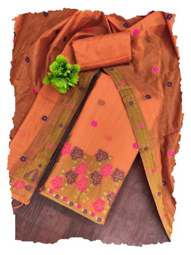 Image of DEVANGI Women's Jamdani Cotton Unstitched Suit & Dupatta Material