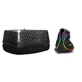 DELUX Wired Ergonomic Keyboard GM901U and Vertical Mouse M618PLUS RGB