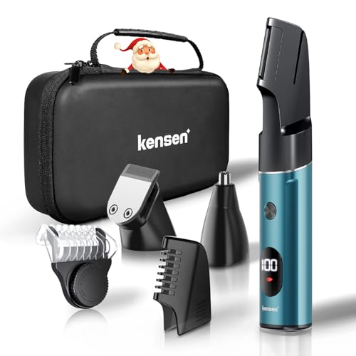 kensen Intimrasierer Mann 3 in 1 Körperrasierer Herren, Rasierer Herren Intimbereich Body Trimmer Herren Wasserdichter IPX6 Nass-Trocken Wiederaufladbare für Achselhöhlen Leiste Rücken Brust Beine