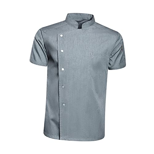 Chef Jaqueta Masculino Feminino Fogão Respirável Garçom Vestuário Manga Chef Vestuário Uniforme para