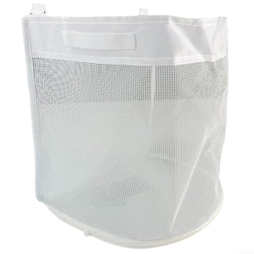 Vasiumic Bolsa organizadora de juguetes de baño de secado rápido para niños, almacenamiento de malla con excelente drenaje, espacioso organizador de baño colgante de 33 x 33 x 23 cm para patos de goma