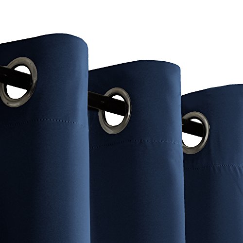 Turquoize Blackout Curtains Extra Wide Sliding Door Curtains For Living Room 96 Inches Thermal Insulated Patio Door Curtain Panel Grommet Window Treatment Curtain, 1 Panel(100Wx96L Inches, Navy) #TOP2
