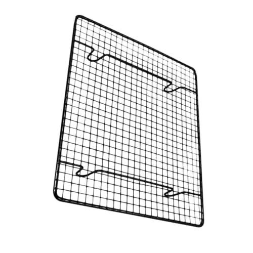 Lurrose Rejilla para Hornear y Enfriar de Inoxidable Negro Antideslizante y Resistente con Base para Pasteles Galletas y Pan Diseño Duradero y Fácil Limpieza