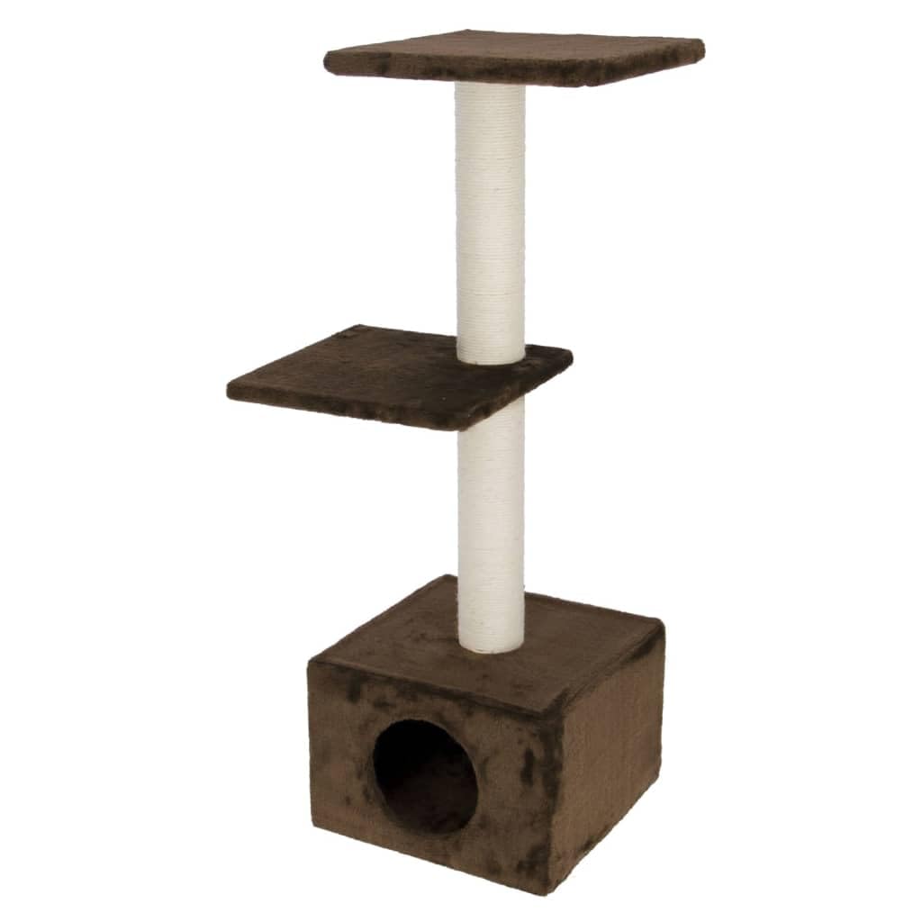 Arbre à chat Venus Kerbl brun 109cm avec griffoir et cachette pour chat