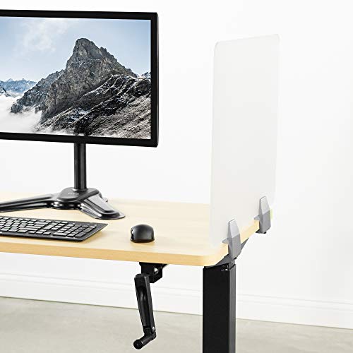 Vivo Universal Privacy Panel/Acrylic Sneeze Guard Desk Clamps, Clamps Only, Fits Desks Up To 2 Inches Thick, Pack Of 2, Silver, Pp-Cp-01S #TOP1