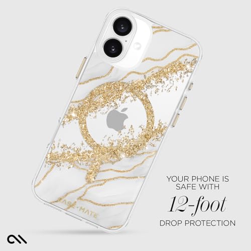 Coque iPhone 16 Plus MagSafe robuste contre les chutes Case-Mate marbre
