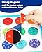 D-FantiX Magnetic Fraction Educational Puzzle, Magnetic Fraction Tiles & Fraction Circles Set, Math Manipulatives for Elementary School, Montessori Fraction Manipulatives Learning Toys for Kids