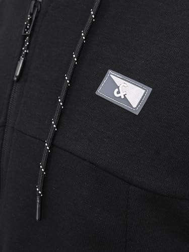 JACK & JONES Herren JCOAIR SWEAT ZIP HOOD NOOS., Schwarz, XS EU – Ansicht 6