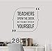 'Teachers Open The Door naklejka ścienna do pokoju dziecięcego winylowa naklejka ścienna motywacja fraza cytat sypialnia akcesoria dekoracyjne 57 x 62 cm