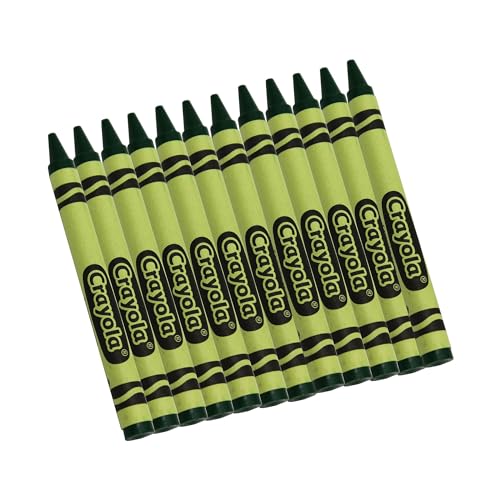 Crayola Crayons in Green, Bulk Crayons, 12 Count