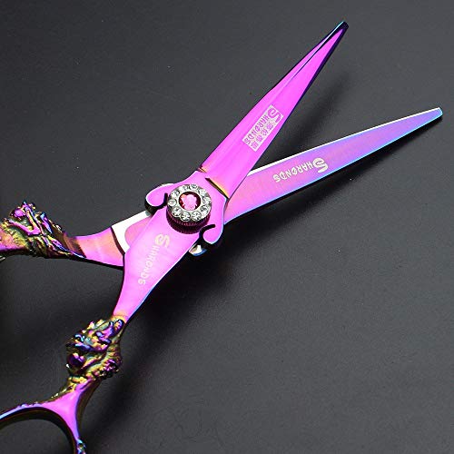 Ciseaux à cheveux violets 15,2 cm pour coupe et désépaississement