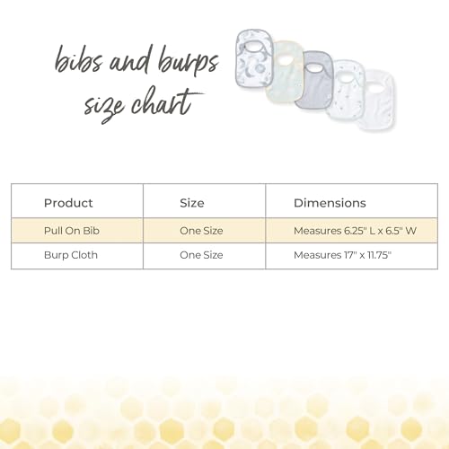 burt39s bees baby infant burp cloths 100 organic cotton extra absorbent soft fabric drool cloths 5-pack newborn must-have essential large burping cloths one size 17 x 1175 inches