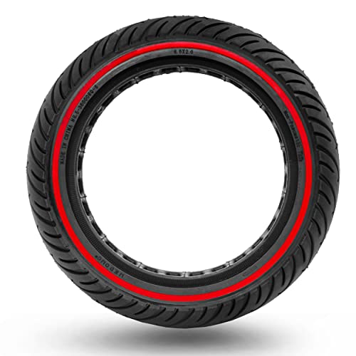 M365Lyon - Full Tyre Anti-Puncture 8.5x2 Electric Scooter Xiaomi, Wispeed (1 x Red Strip), black, Medium - Image 2
