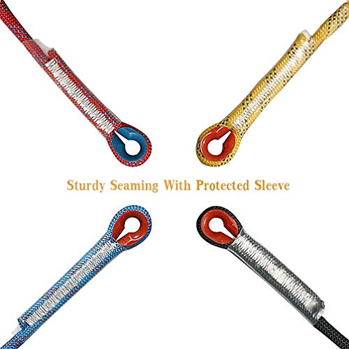 Aoneky 10 Mm Static Outdoor Rock Climbing Rope, Fire Escape Safety Rappelling Rope (Yellow 2, 32) #TOP4