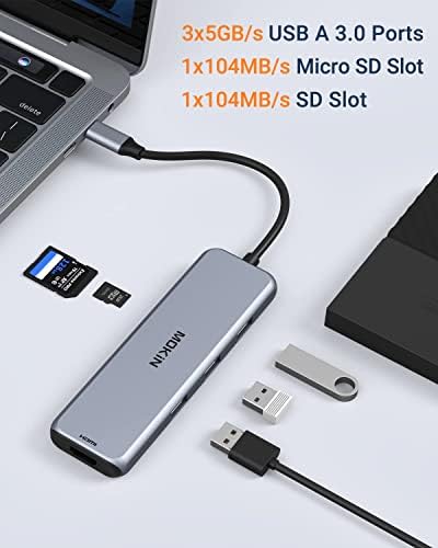 USB C Docking Station Dual DisplayPort, 9 in 1 Laptop Docking Station Dual Monitor Adapter USB C Hub with 2 DP, HDMI, 3 USB 3.0, PD 100W, SD&TF for Dell/HP/MacBook/Surface
