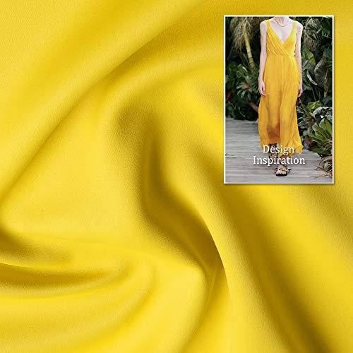 Yellow Blackout Solid Curtains - Room Darkening Grommet Drapes Thermal Insulated Bright Yellow Color Small Window Curtains For Kids Room, 2 Panels Sets (38 X 45 Inches Long, Illuminating Yellow #TOP3