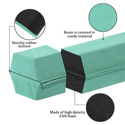 Image of FBSPORT 8ft /9ft /10ft Balance Beam: Folding Floor Gymnastics Equipment for Kids Adults,Non Slip Rubber Base, Gymnastics Beam for Training, Practice, Physical Therapy and Professional Home Training