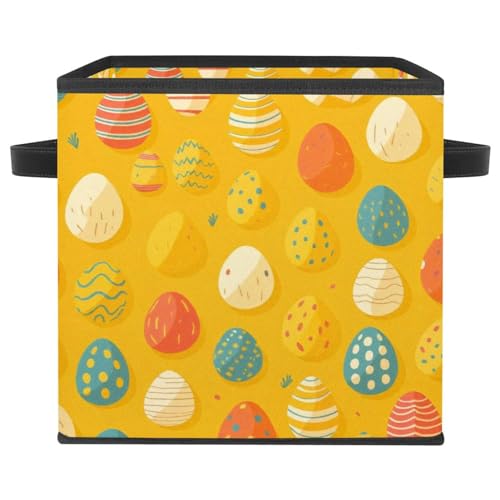 Panier de rangement jaune pliable de style cube pour organisation maison