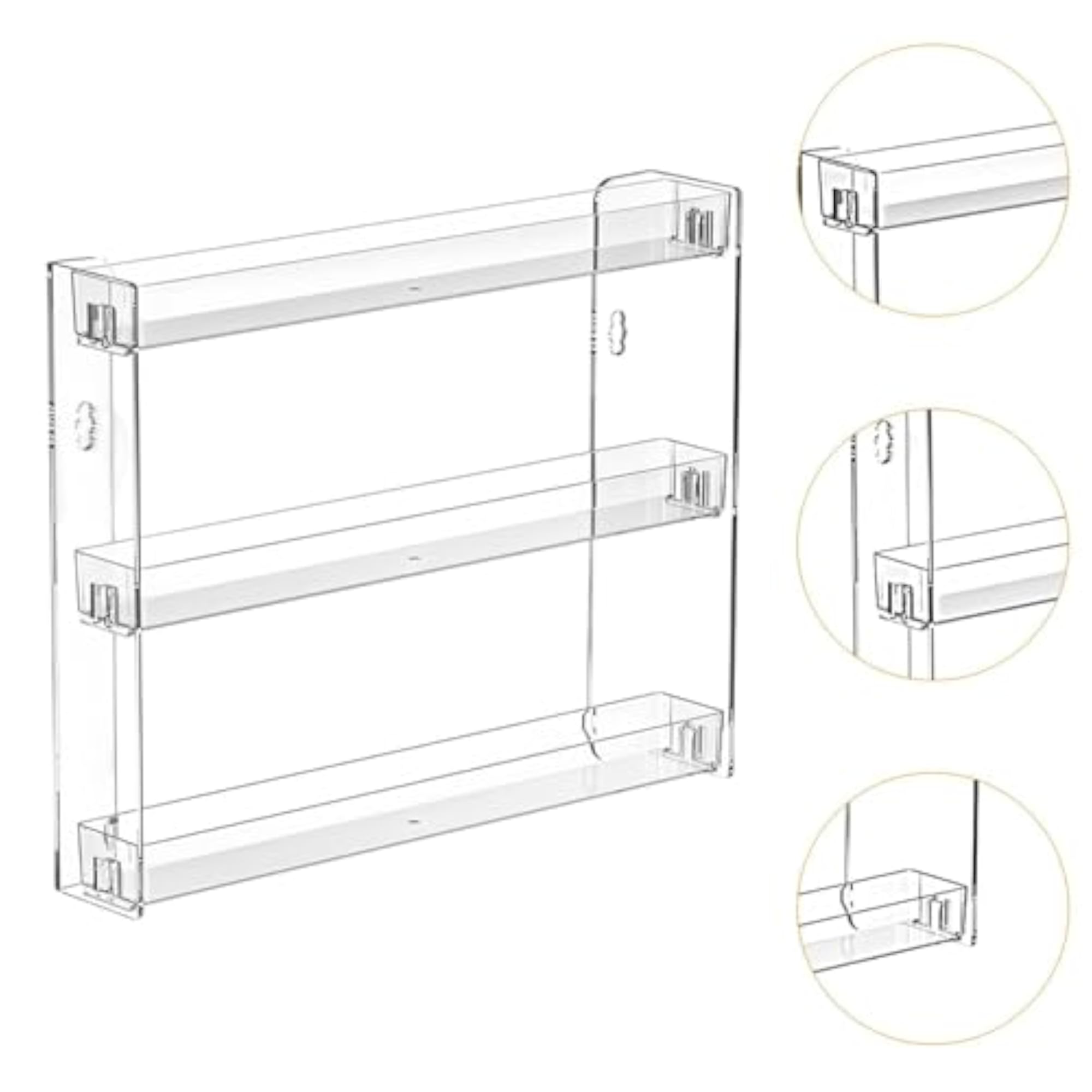 3 Layers Wall Mount Makeup Organizer, Space Saving