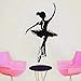 HANZHAO Décorez manuellement Votre Propre Chambre à la Maison Stickers muraux Ballet Danse Stickers muraux Ballet école décoration Ballet Filles Stickers muraux Vinyle Amovible Filles 74X42CM