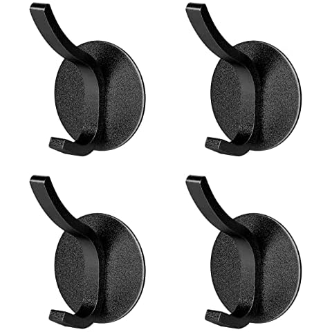 TENXSNUG Ganchos Adhesivos Para Pared, 4 Piezas Colgadores Pared Adhesivos, Negro Cover